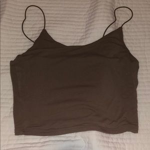 dark green stretchy tank top from garage🌿